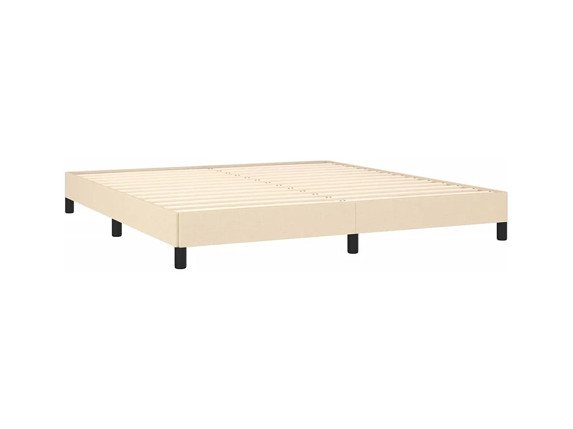 Lit double | Lit adulte | Cadre de lit crème 160x200 cm tissu