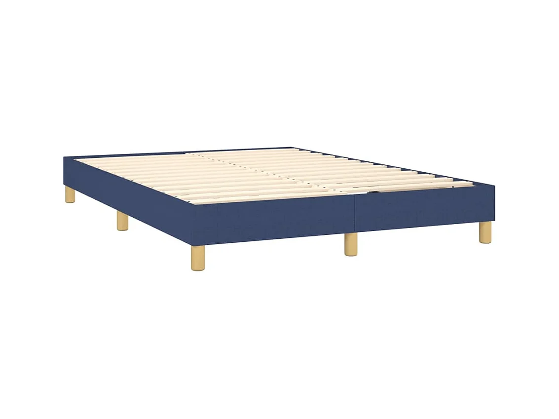 Lit double | Lit adulte | Cadre de lit bleu 140x190 cm tissu