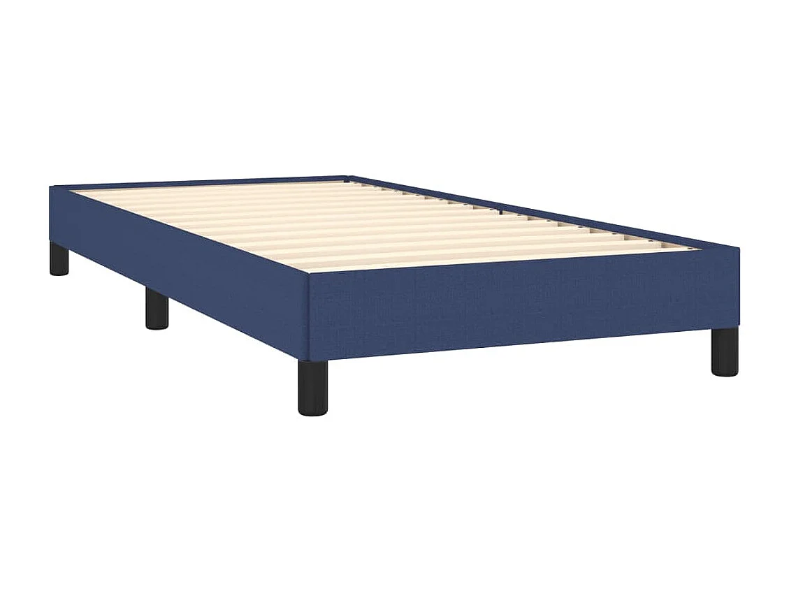 Lit simple | Lit adulte, enfant | Cadre de lit bleu 80x200 cm tissu