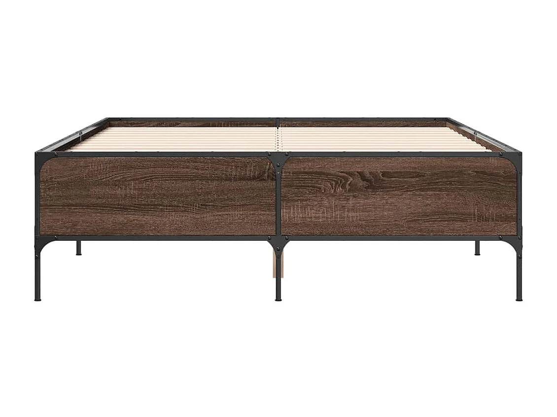 Lit double | Lit adulte | Cadre de lit chêne marron 140x200 cm