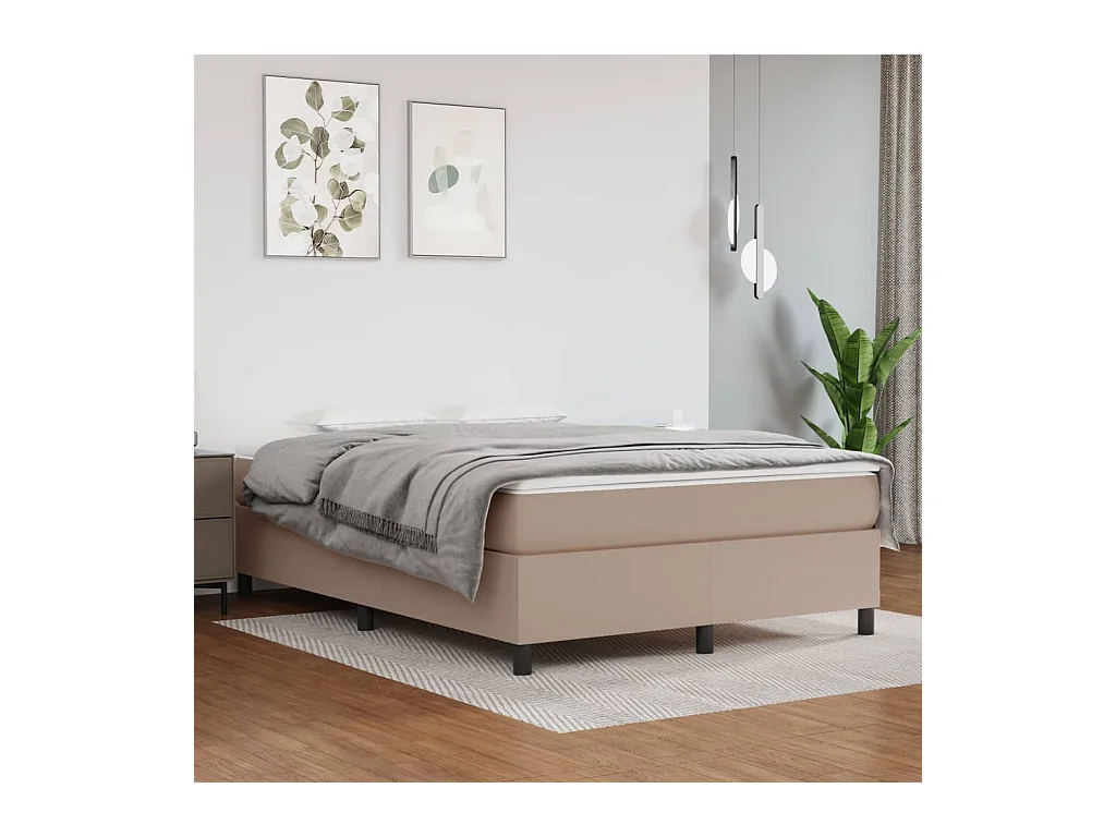 Lit double | Lit adulte | Cadre de lit cappuccino 140x190 cm similicuir