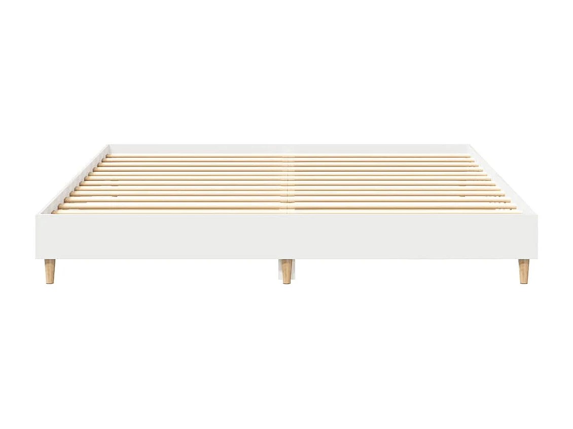 Letto per adulti | Letto matrimoniale | Giroletto senza Materasso Bianco 200x200 cm Legno Multistrato