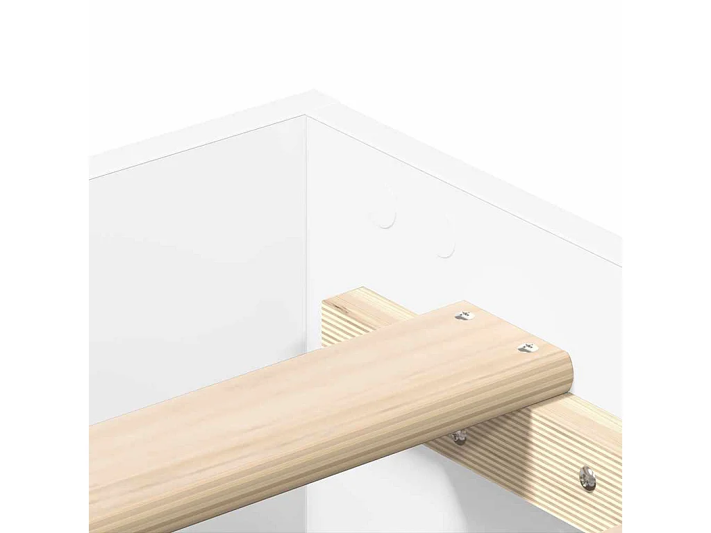 Letto per adulti | Letto matrimoniale | Giroletto senza Materasso Bianco 200x200 cm Legno Multistrato