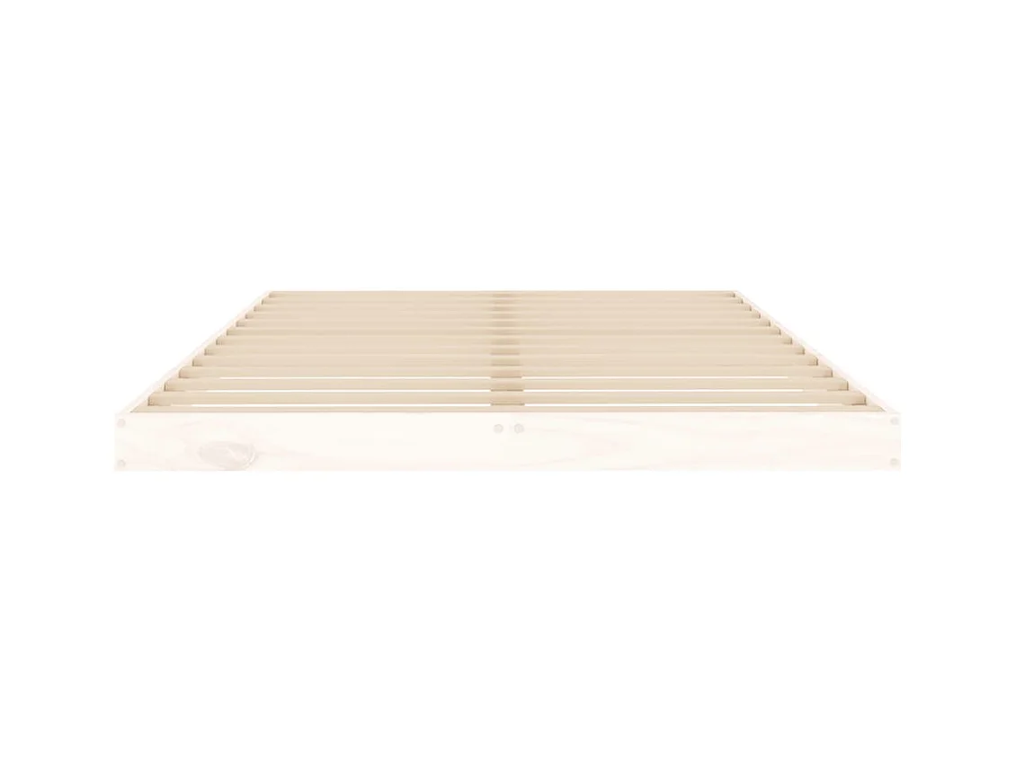 Lit simple | Lit adulte, enfant | Cadre de lit blanc 120x200 cm bois de pin massif