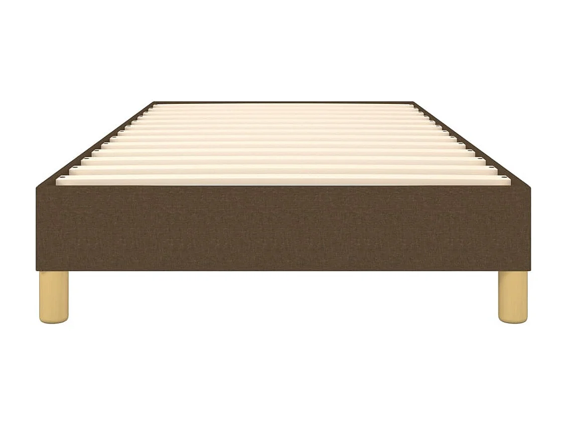 Lit simple | Lit adulte, enfant | Cadre de lit marron foncé 80x200 cm tissu