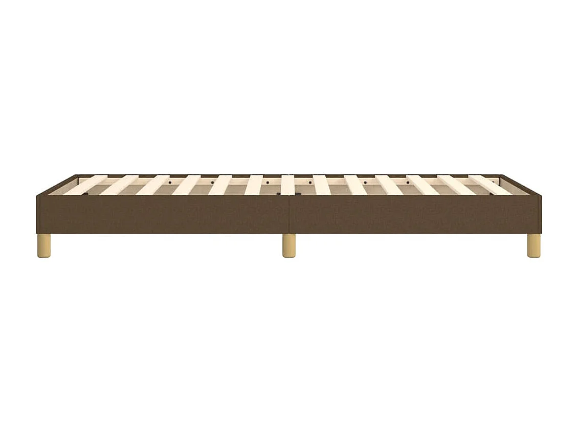 Lit simple | Lit adulte, enfant | Cadre de lit marron foncé 80x200 cm tissu