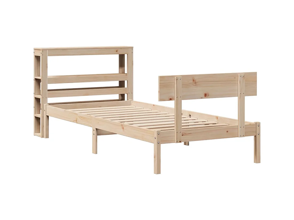Lit simple | Lit adulte, enfant | Cadre de lit 90x200 cm bois de pin massif