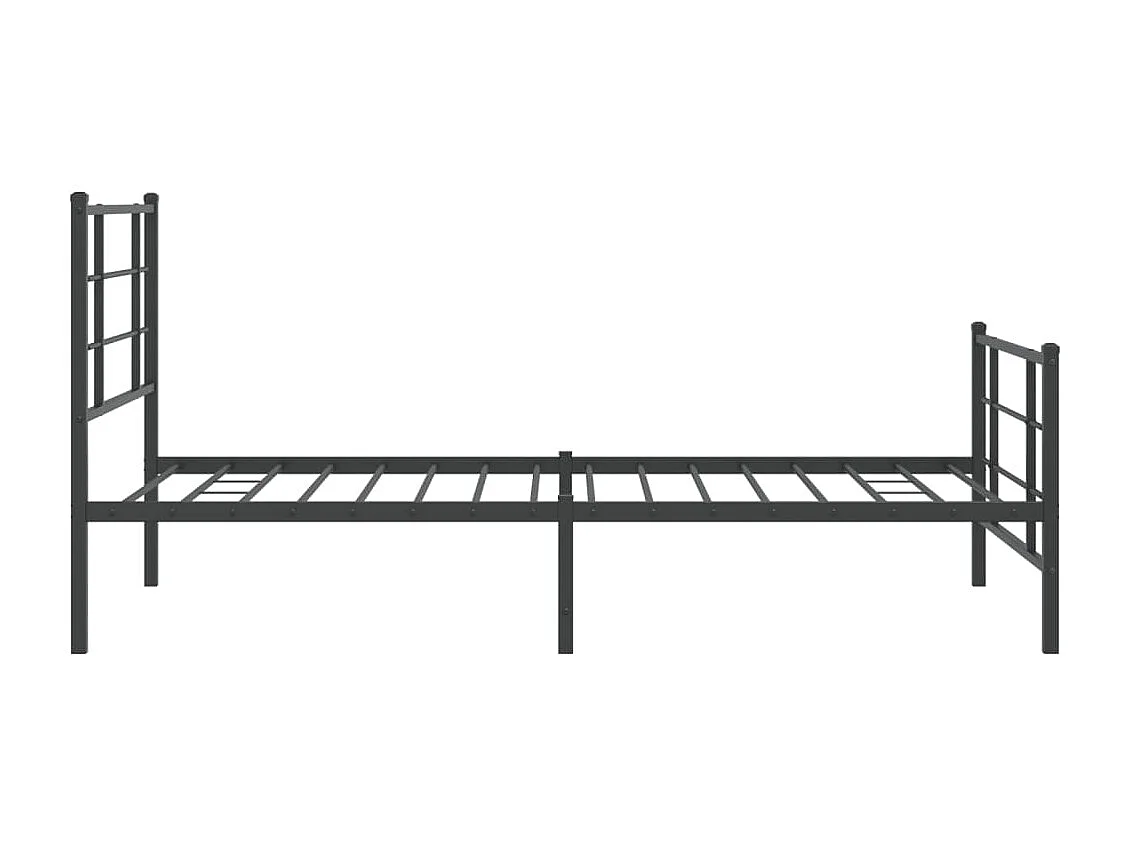 Lit simple | Lit adulte, enfant | Cadre de lit métal et pied de lit noir 100x200 cm