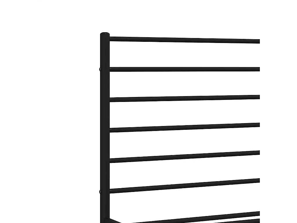 Lit double | Lit adulte | Cadre de lit métal avec pied de lit noir 193x203cm