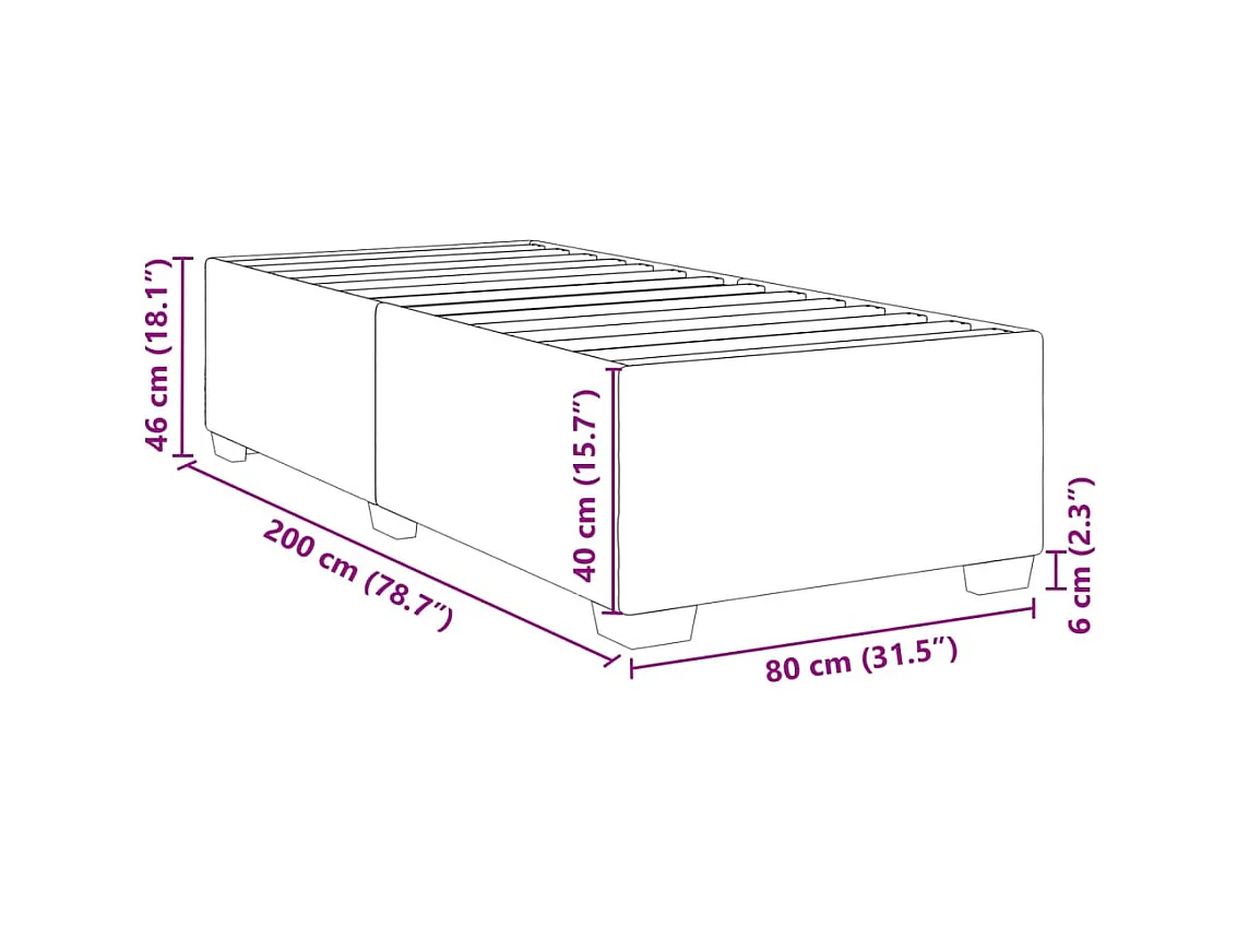 Lit simple | Lit adulte, enfant | Cadre de lit rose 80x200 cm velours