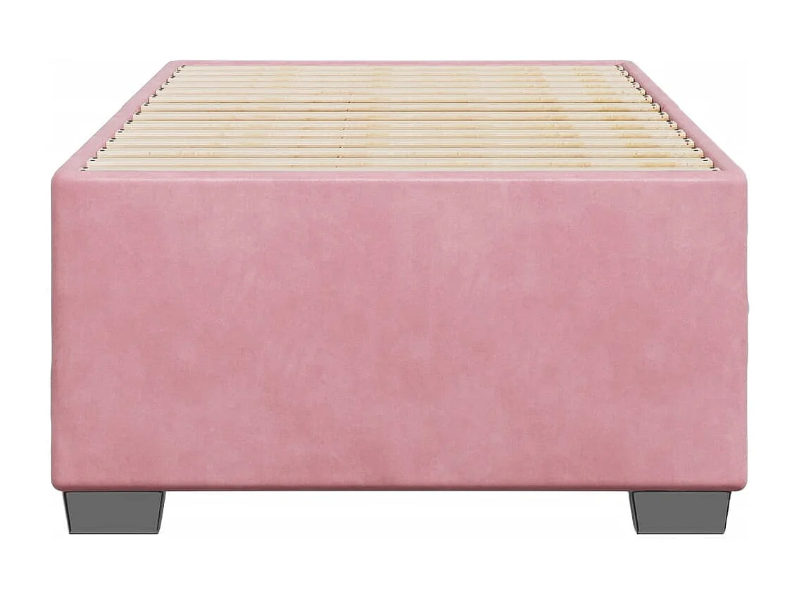 Lit simple | Lit adulte, enfant | Cadre de lit rose 80x200 cm velours