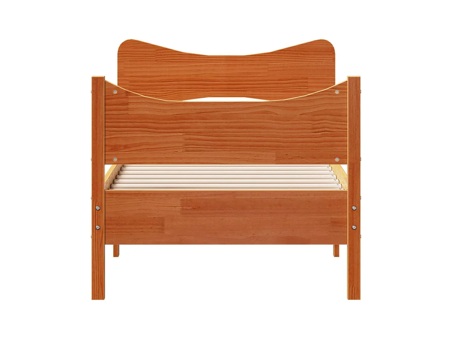 Lit simple | Lit adulte, enfant | Cadre de lit cire marron 75x190 cm bois pin massif