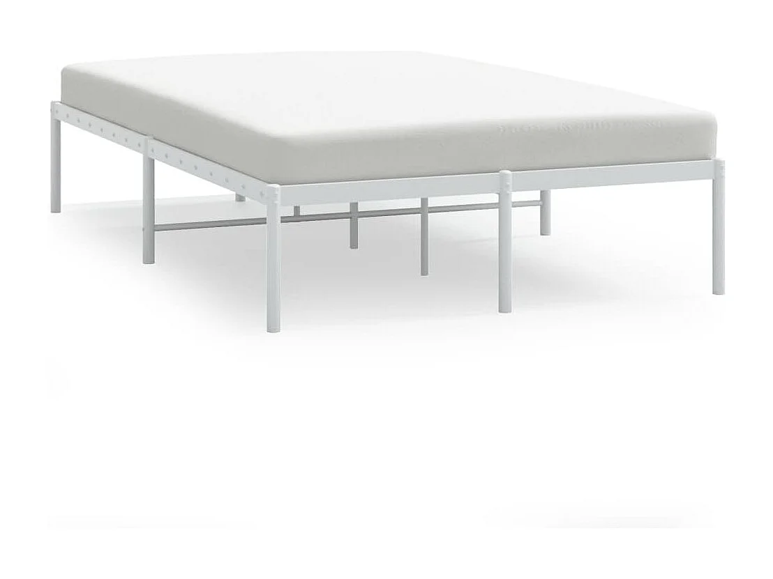 Lit simple | Lit adulte, enfant | Cadre de lit métal blanc 120x200 cm