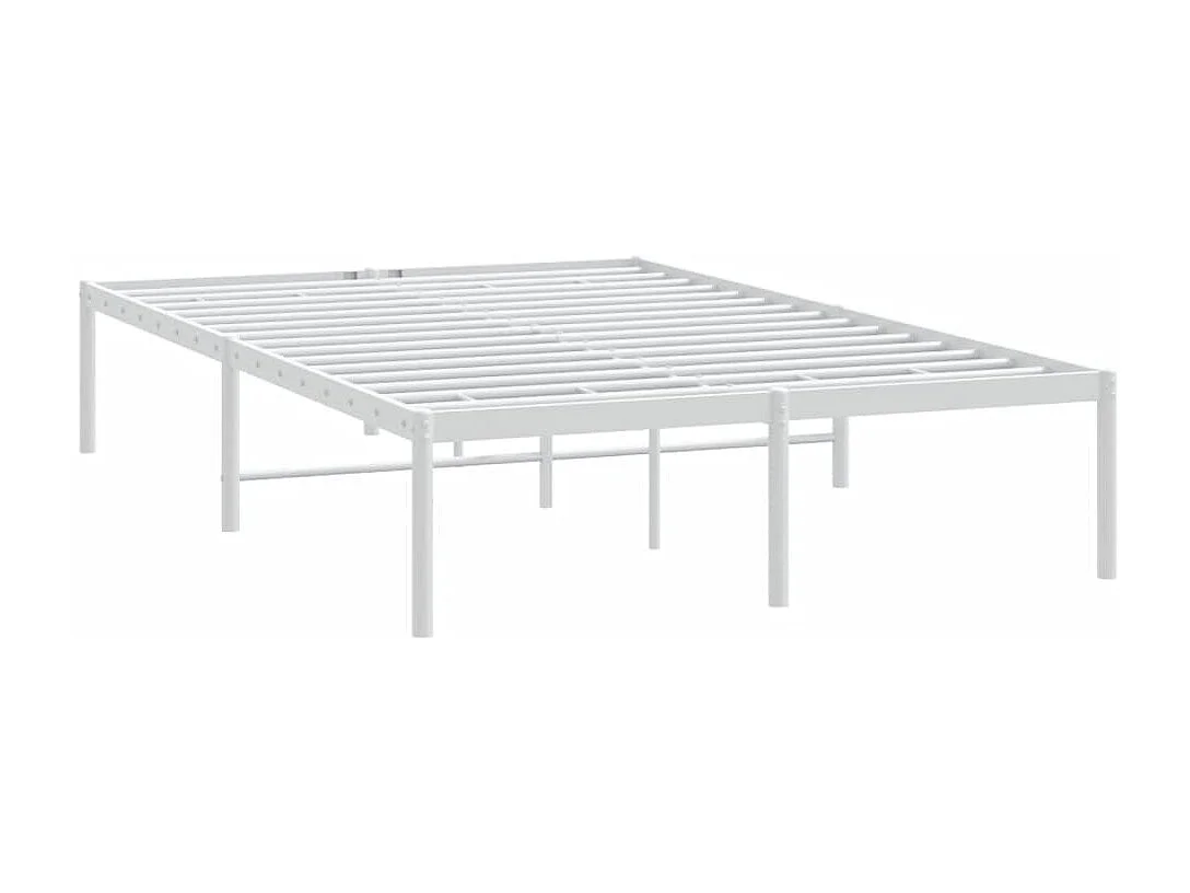 Lit simple | Lit adulte, enfant | Cadre de lit métal blanc 120x200 cm