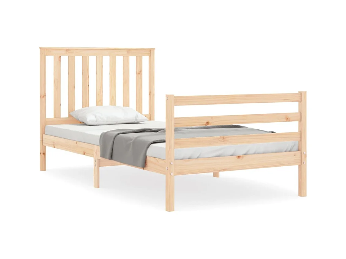 Lit simple | Lit adulte, enfant | Cadre de lit 100x200 cm bois massif