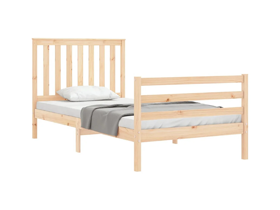 Lit simple | Lit adulte, enfant | Cadre de lit 100x200 cm bois massif