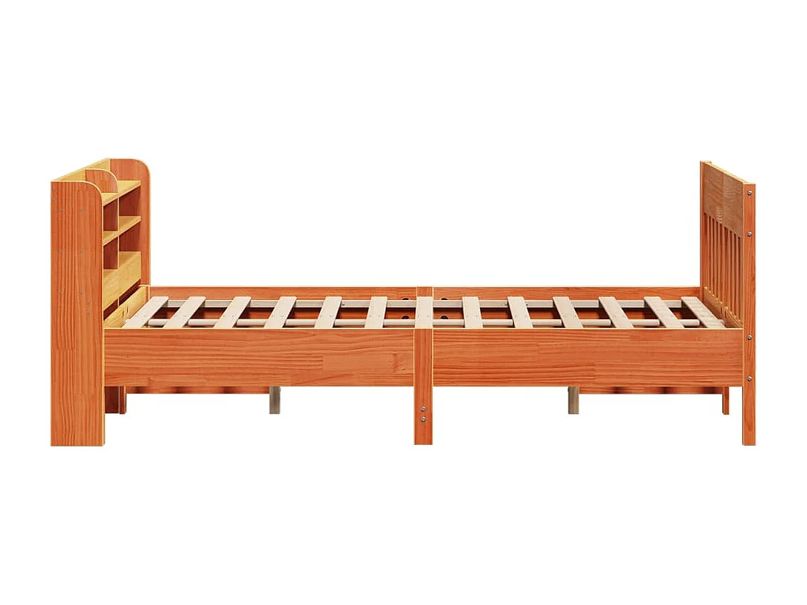 Lit simple | Lit adulte, enfant | Cadre de lit cire marron 120x190cm bois pin massif