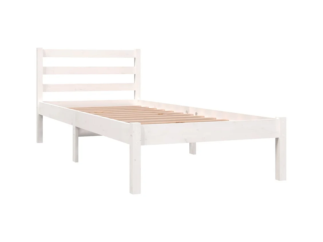 Lit simple | Lit adulte, enfant | Cadre de lit 75x190 cm blanc