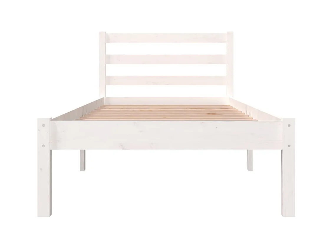 Lit simple | Lit adulte, enfant | Cadre de lit 75x190 cm blanc