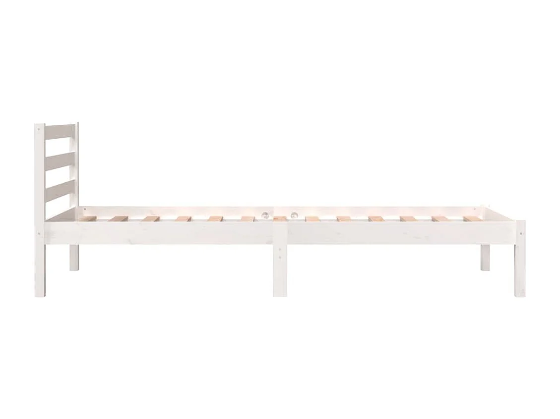 Lit simple | Lit adulte, enfant | Cadre de lit 75x190 cm blanc