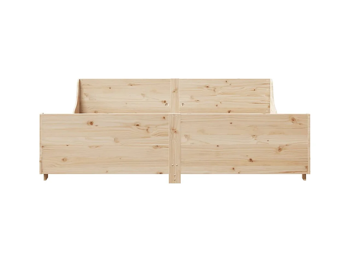 Lit double | Lit adulte | Cadre de lit 180x200 cm bois massif de pin
