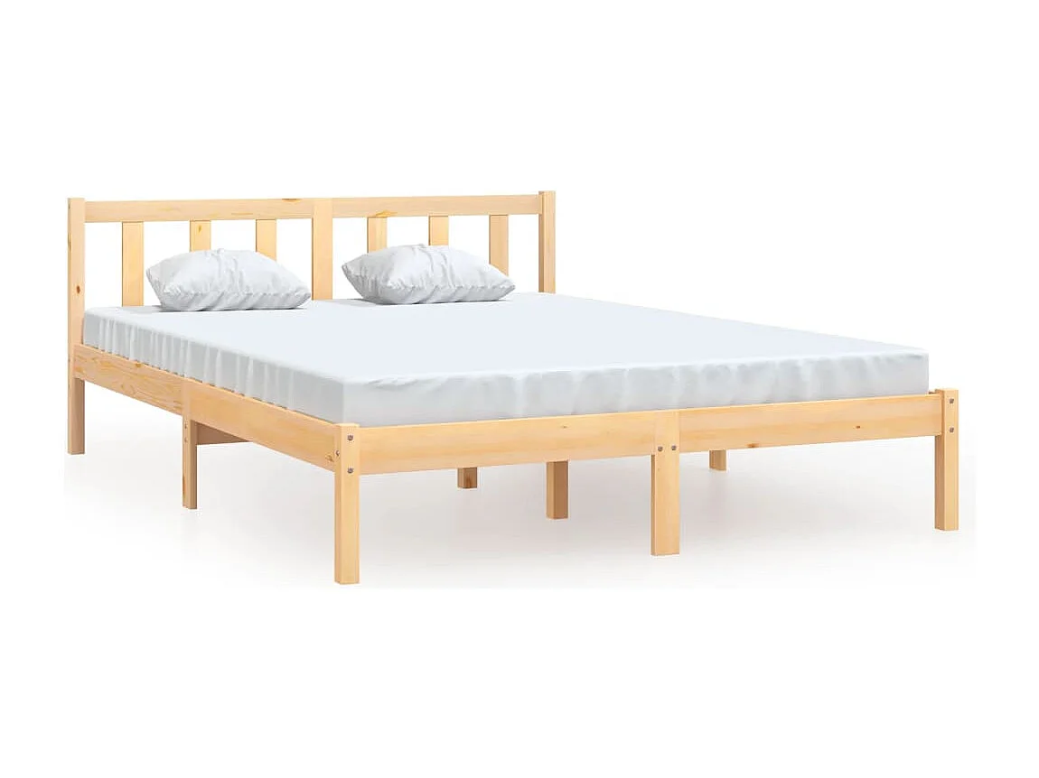Lit double | Lit adulte | Cadre de lit bois massif 135x190 cm