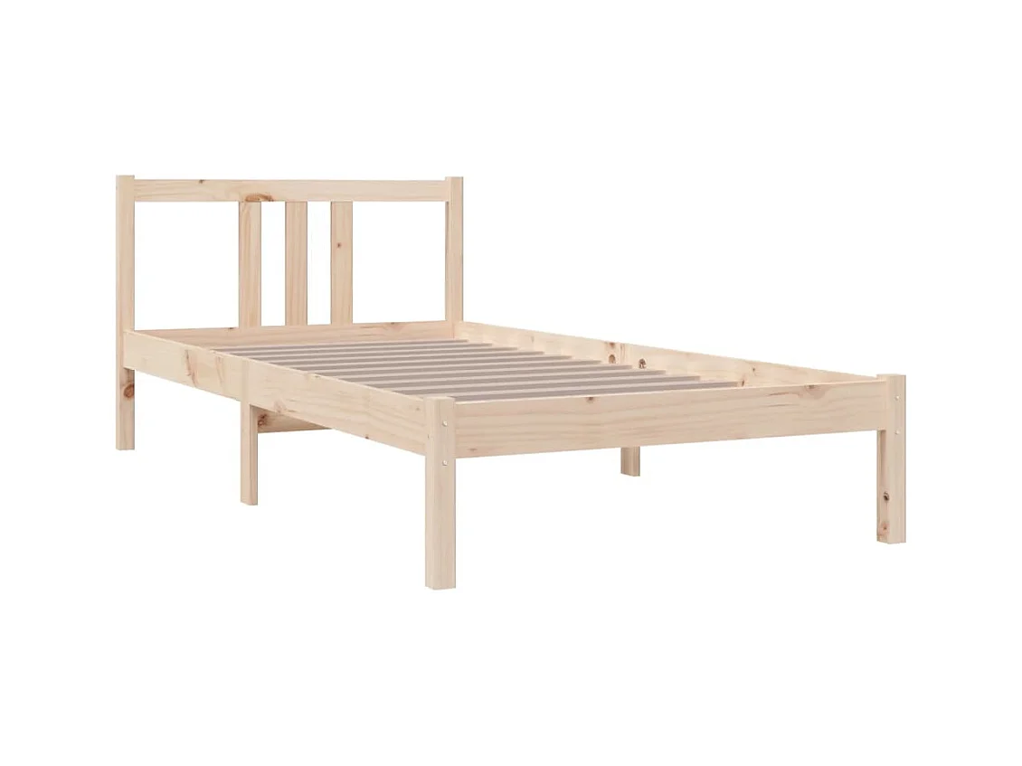 Letto per adulti | Letto singolo | Giroletto in Legno Massello 90x190 cm Single
