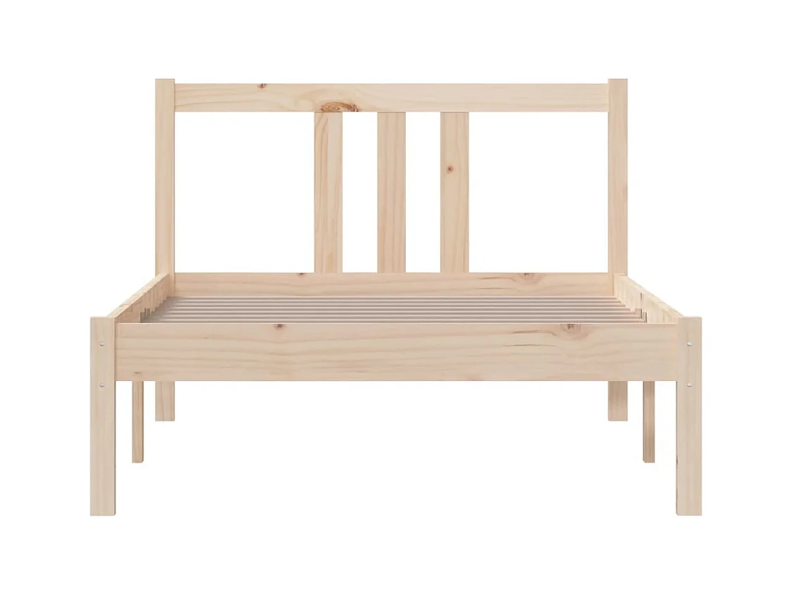 Letto per adulti | Letto singolo | Giroletto in Legno Massello 90x190 cm Single