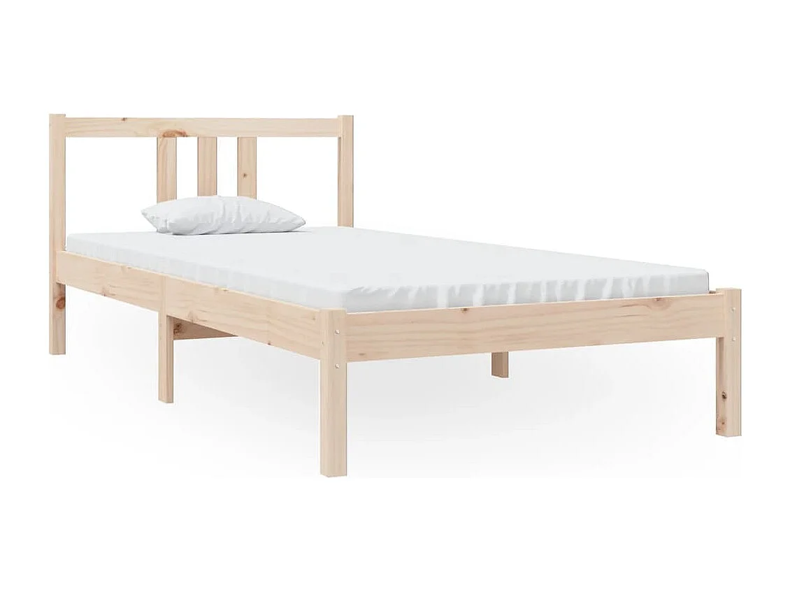 Lit simple | Lit adulte, enfant | Cadre de lit bois massif 90x190 cm