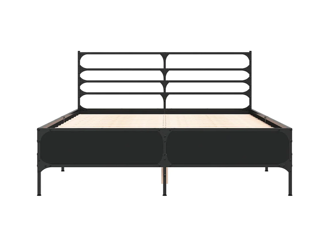 Lit simple | Lit adulte, enfant | Cadre de lit noir 120x200 cm