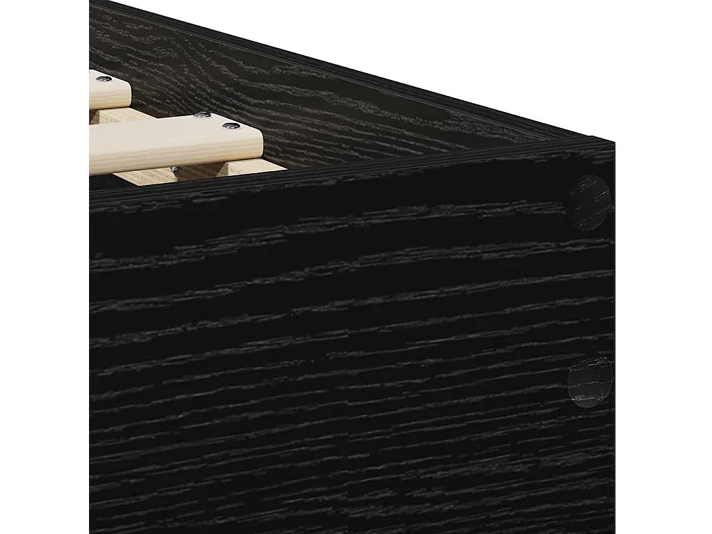 Lit simple | Lit adulte, enfant | Cadre de lit Chêne noir 75x190 cm Bois d'ingénierie