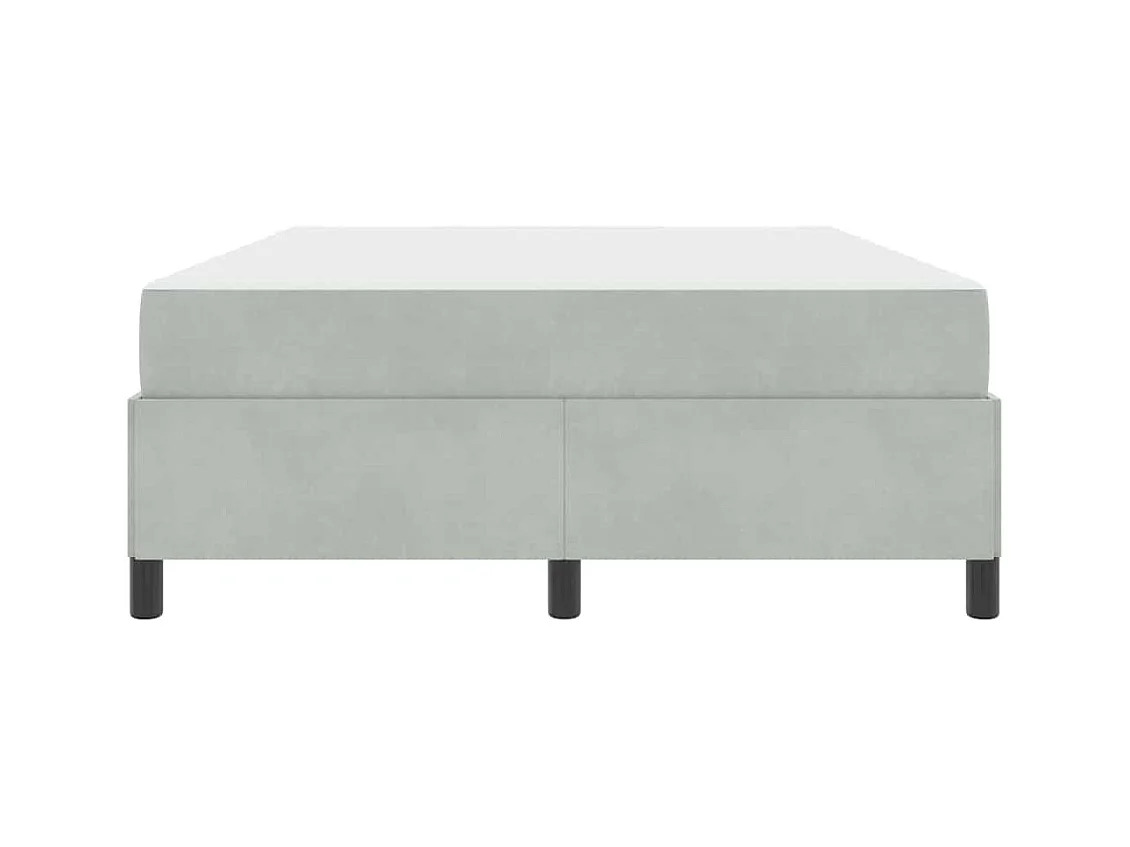 Lit double | Lit adulte | Cadre de lit Gris clair et gris 140x190 cm Velours