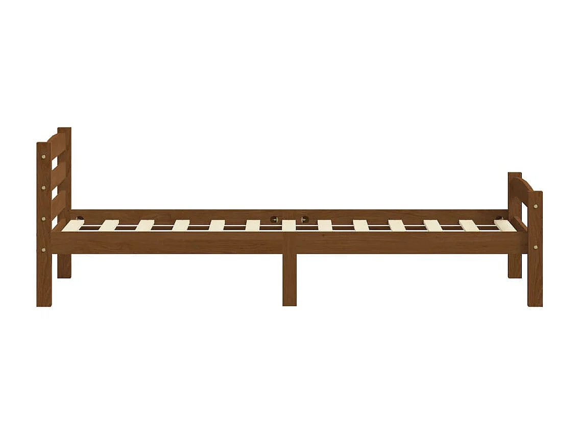 Lit simple | Lit adulte, enfant | Cadre de lit marron miel pin massif 100x200 cm