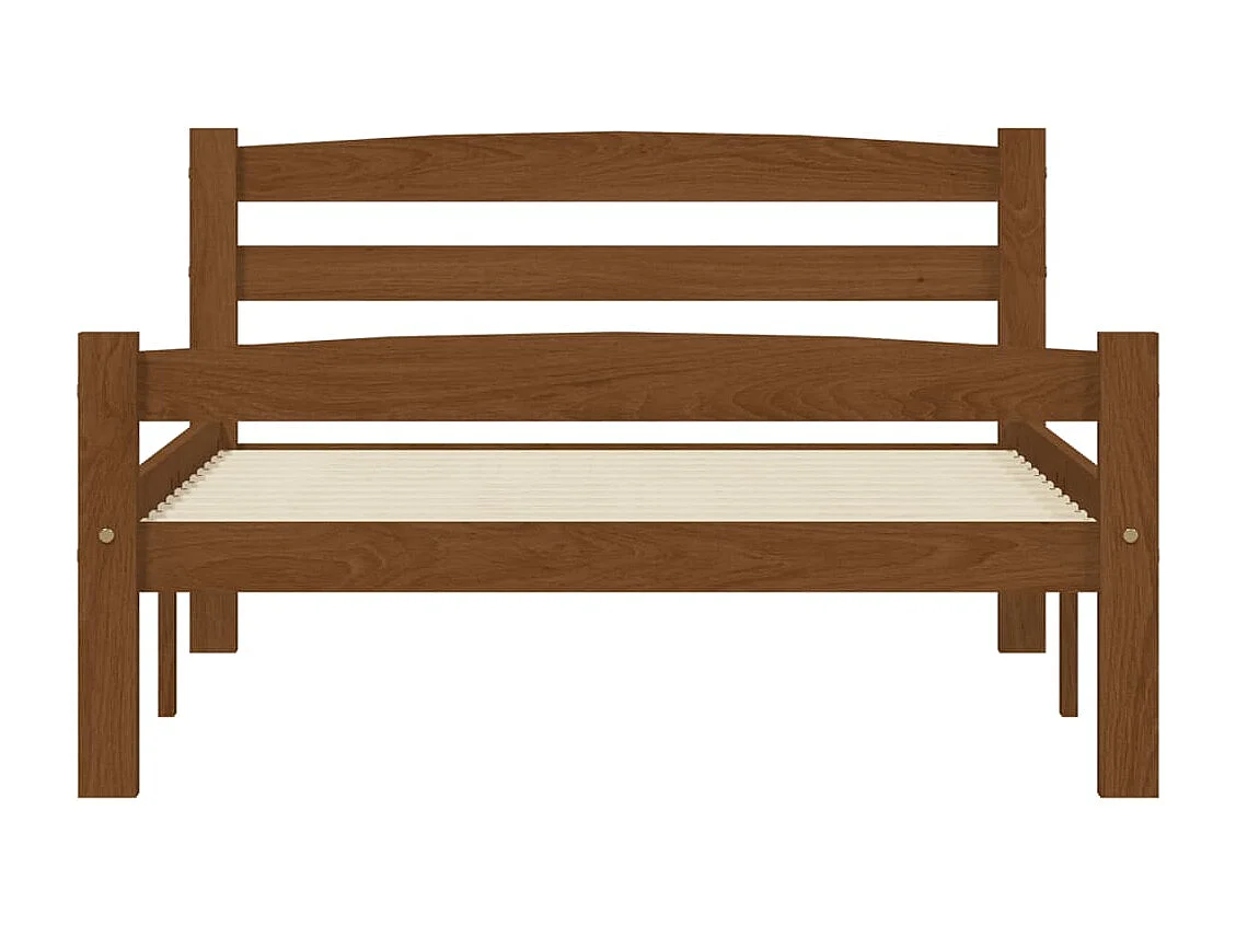 Lit simple | Lit adulte, enfant | Cadre de lit marron miel pin massif 100x200 cm