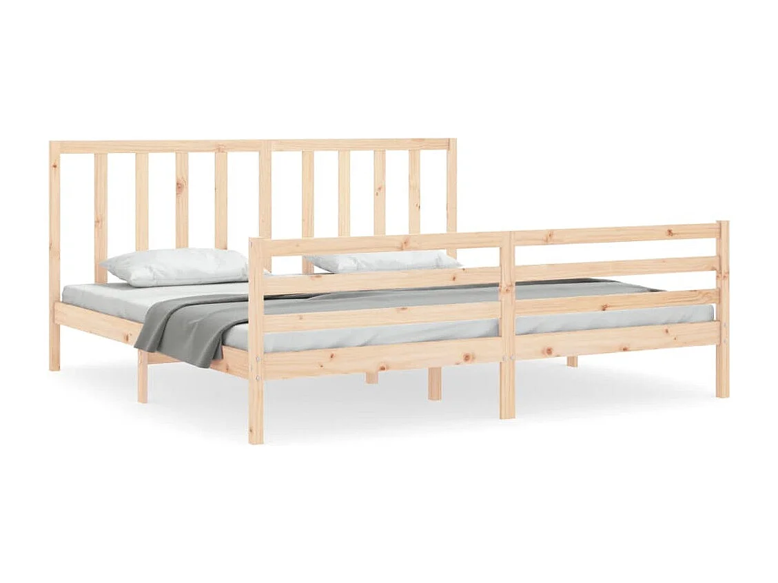 Lit double | Lit adulte | Cadre de lit 200x200 cm bois massif de pin