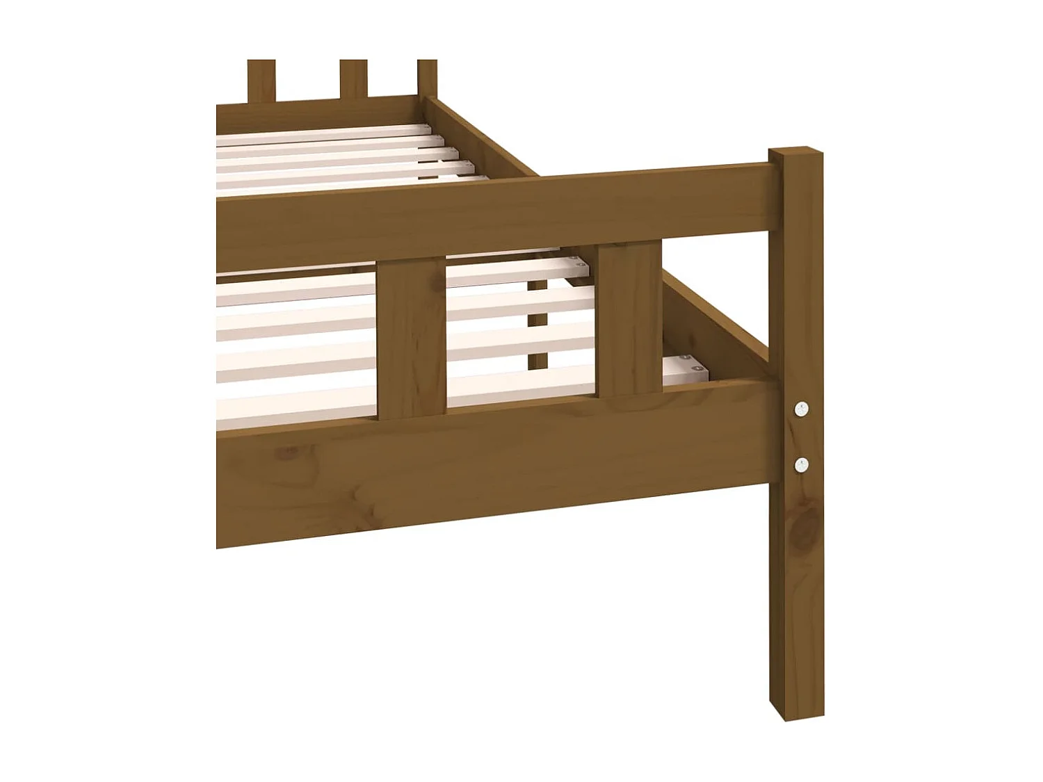 Lit double | Lit adulte | Cadre de lit marron miel bois massif 150x200 cm