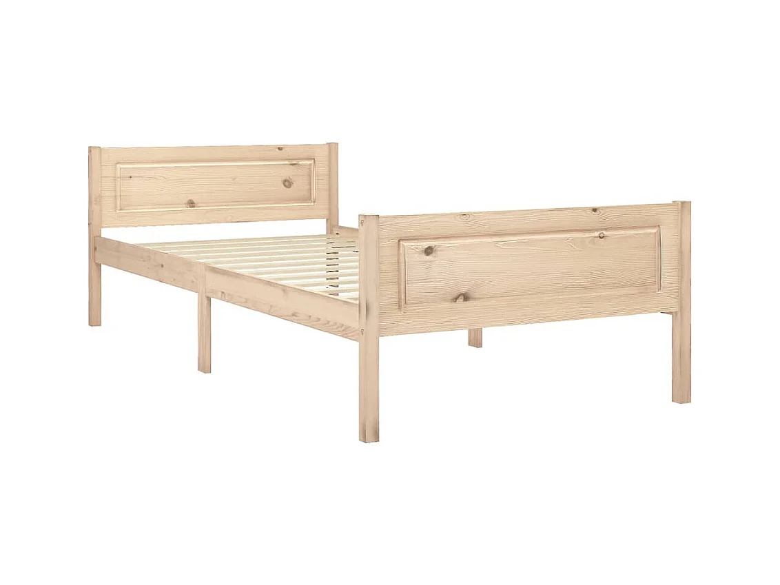 Lit simple | Lit adulte, enfant | Cadre de lit bois massif de pin 100x200 cm