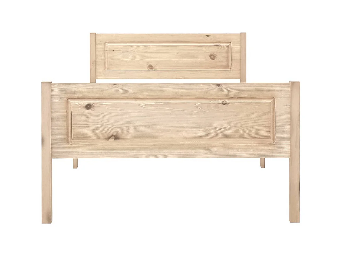 Lit simple | Lit adulte, enfant | Cadre de lit bois massif de pin 100x200 cm