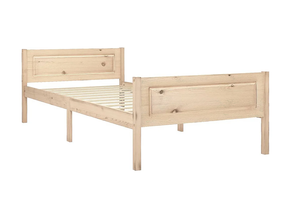 Lit simple | Lit adulte, enfant | Cadre de lit bois massif de pin 100x200 cm