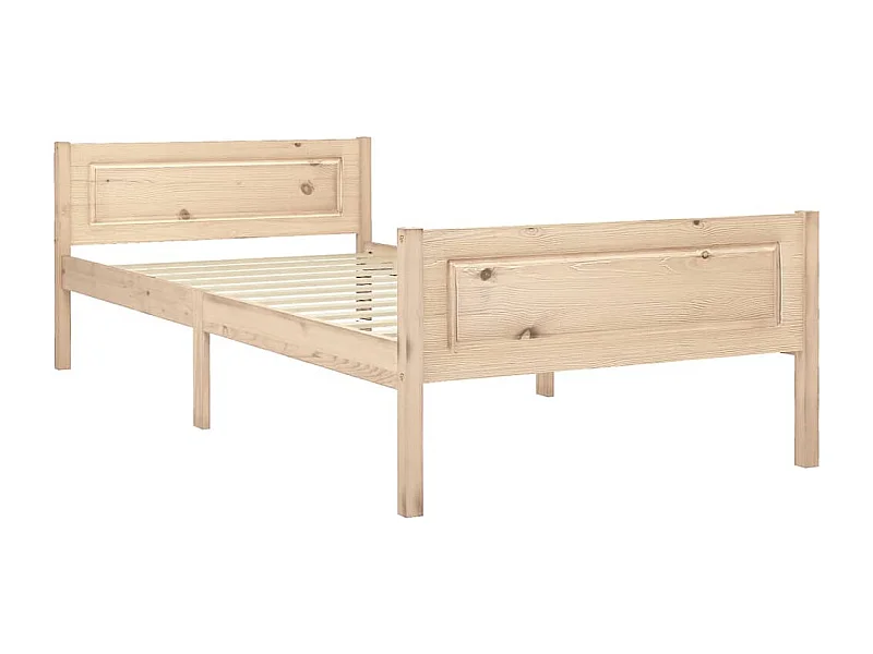 Lit simple | Lit adulte, enfant | Cadre de lit bois massif de pin 100x200 cm