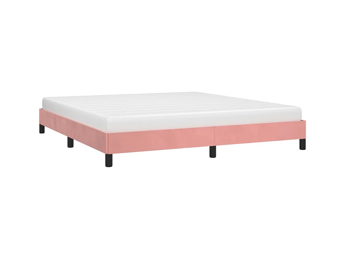 Lit double | Lit adulte | Cadre de lit rose 160x200 cm velours