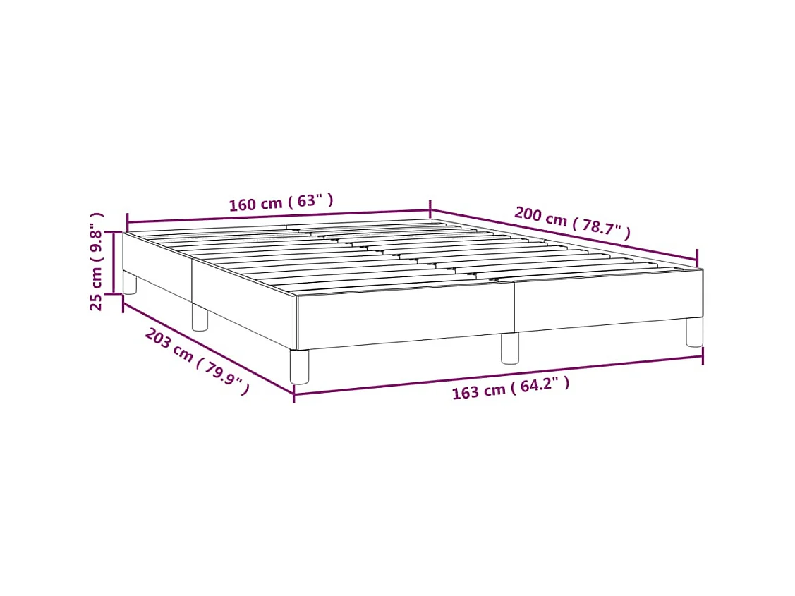 Lit double | Lit adulte | Cadre de lit rose 160x200 cm velours