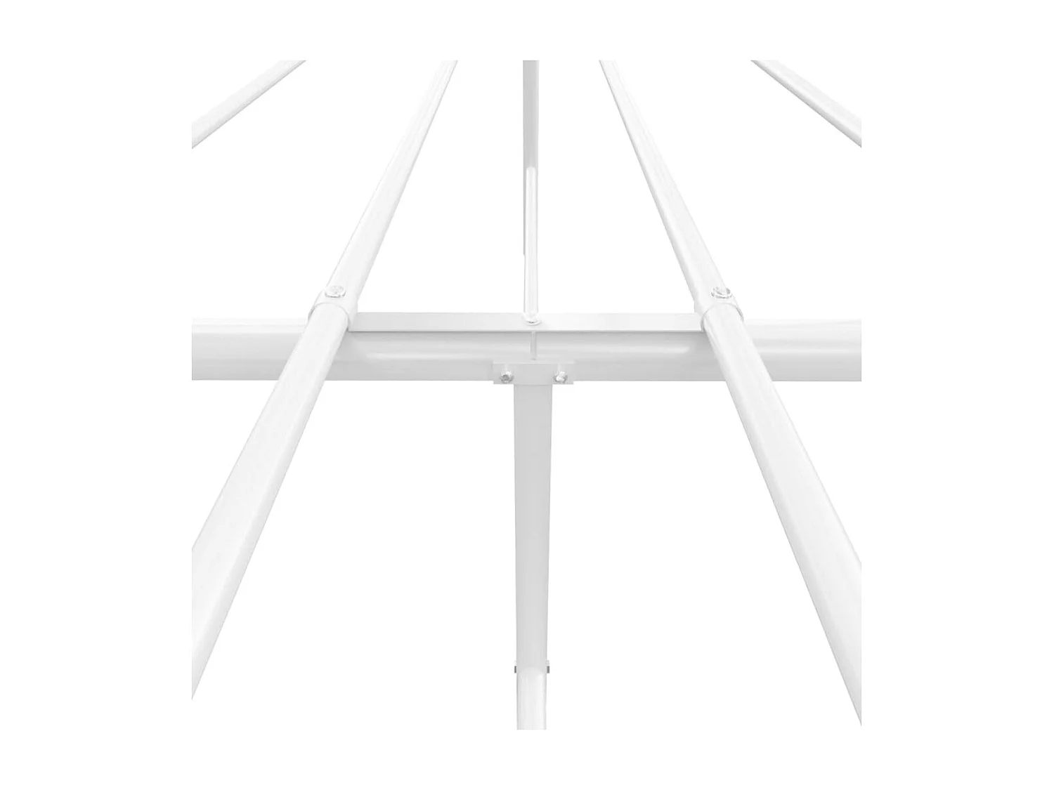 Lit double | Lit adulte | Cadre de lit métal et tête de lit blanc 140x200 cm