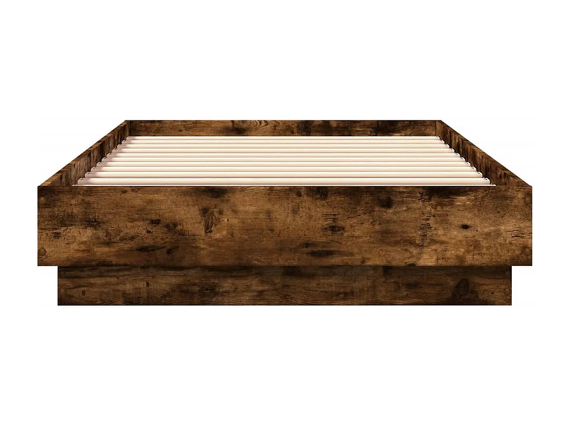 Lit simple | Lit adulte, enfant | Cadre de lit chêne fumé 100x200 cm bois ingénierie