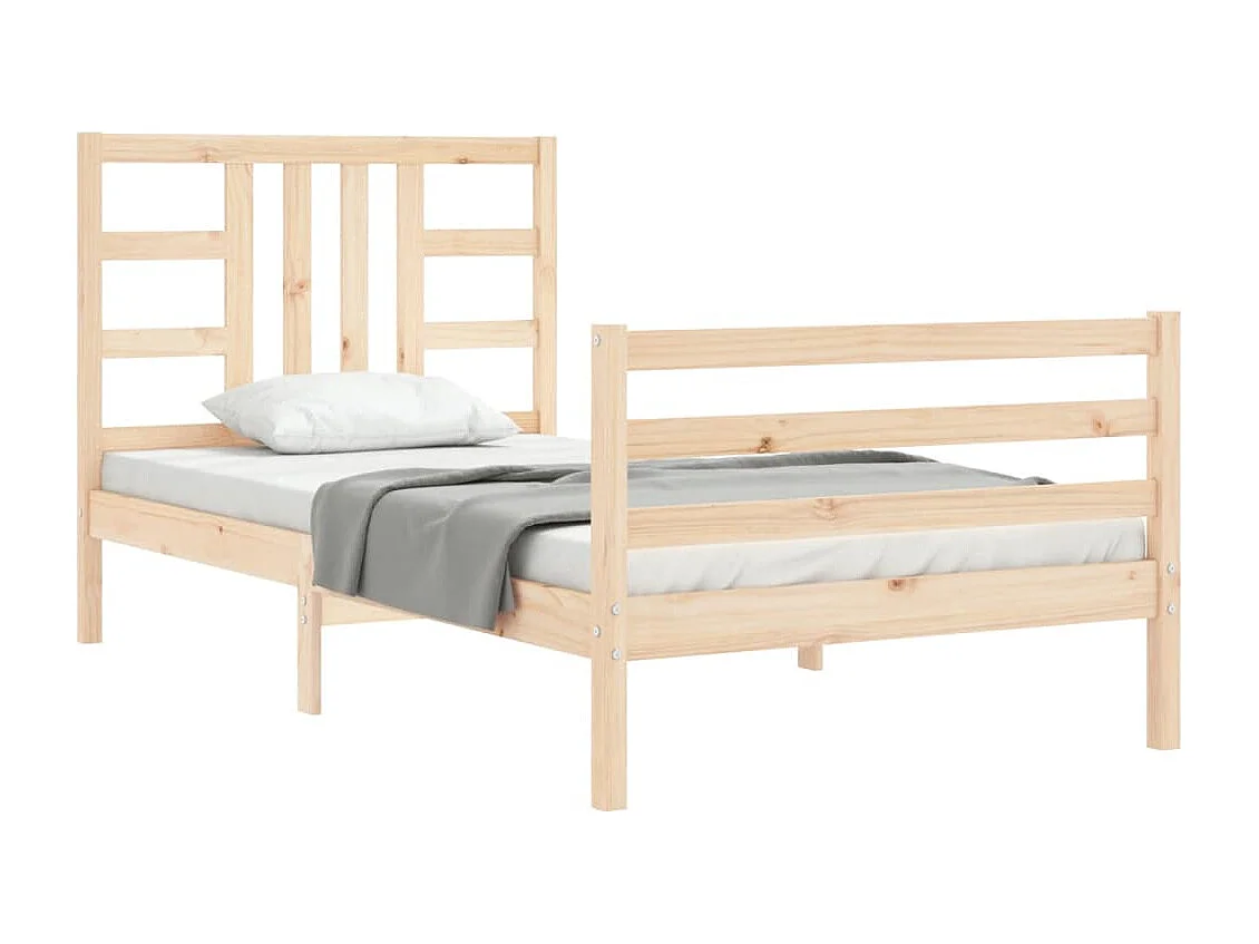 Lit simple | Lit adulte, enfant | Cadre de lit 90x200 cm bois de pin massif