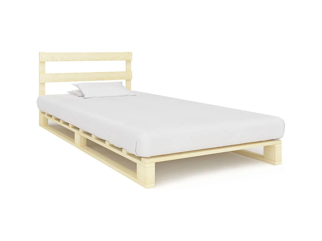 Lit simple | Lit adulte, enfant | Cadre de lit de palette bois massif pin 100x200 cm