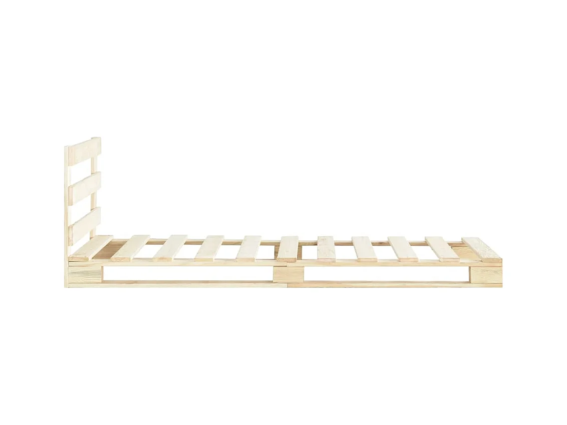 Lit simple | Lit adulte, enfant | Cadre de lit de palette bois massif pin 100x200 cm