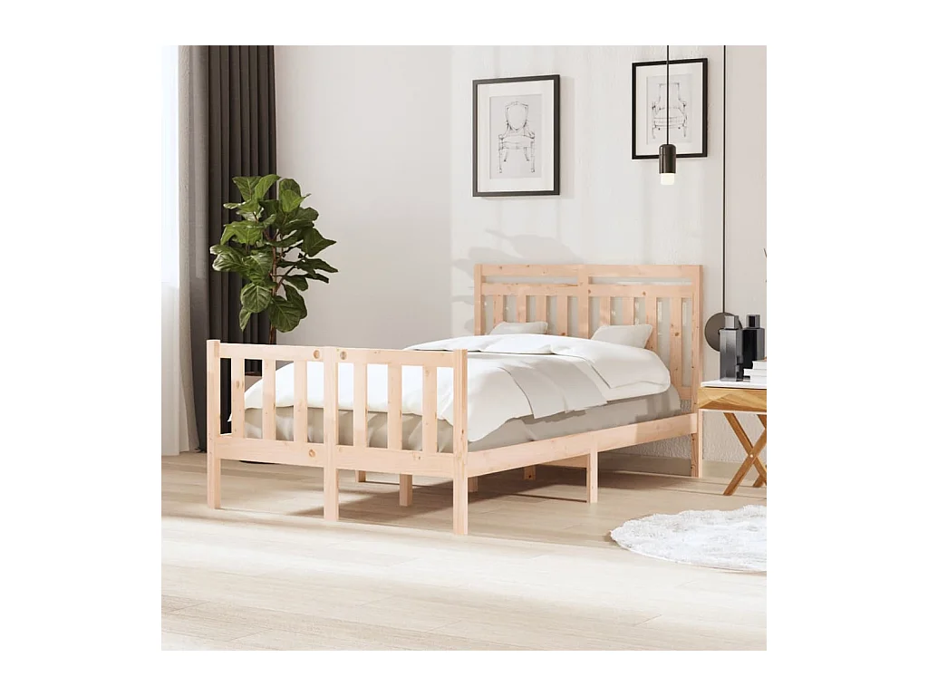 Lit simple | Lit adulte, enfant | Cadre de lit bois massif 120x200 cm