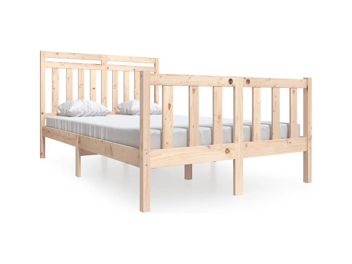 Lit simple | Lit adulte, enfant | Cadre de lit bois massif 120x200 cm