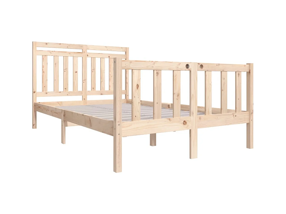 Lit simple | Lit adulte, enfant | Cadre de lit bois massif 120x200 cm